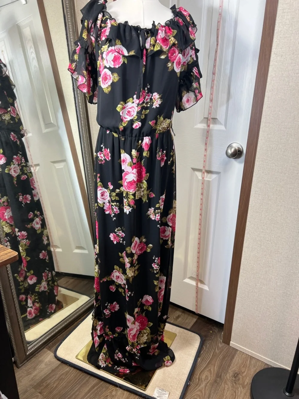 t shirt dress maxi Casual Boho T-Shirt – V-Neck Side Slit Summer Dress in Black - Women's Boho Fashion Shirt, Pencil, Shift, Slip, A-line shirt dresses to the 34 Cute Flower Girl My Actual Bust is:44